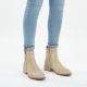 4. Beige mesh women's ankle boots M.Daszyński SA197-31