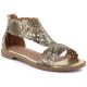 Women's openwork snakeskin gold sandals M.Daszyński MR24148-2