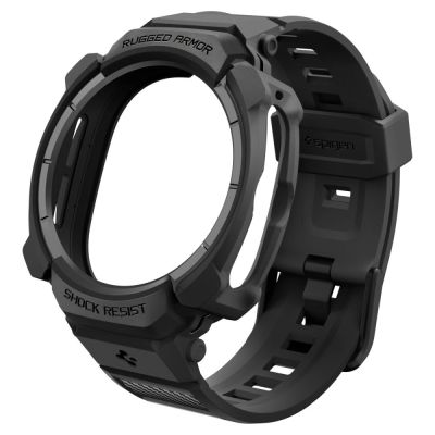 2. Spigen Rugged Armor Pro Case Strap for Samsung Galaxy Watch Ultra 2 2026 47mm - Matte Black