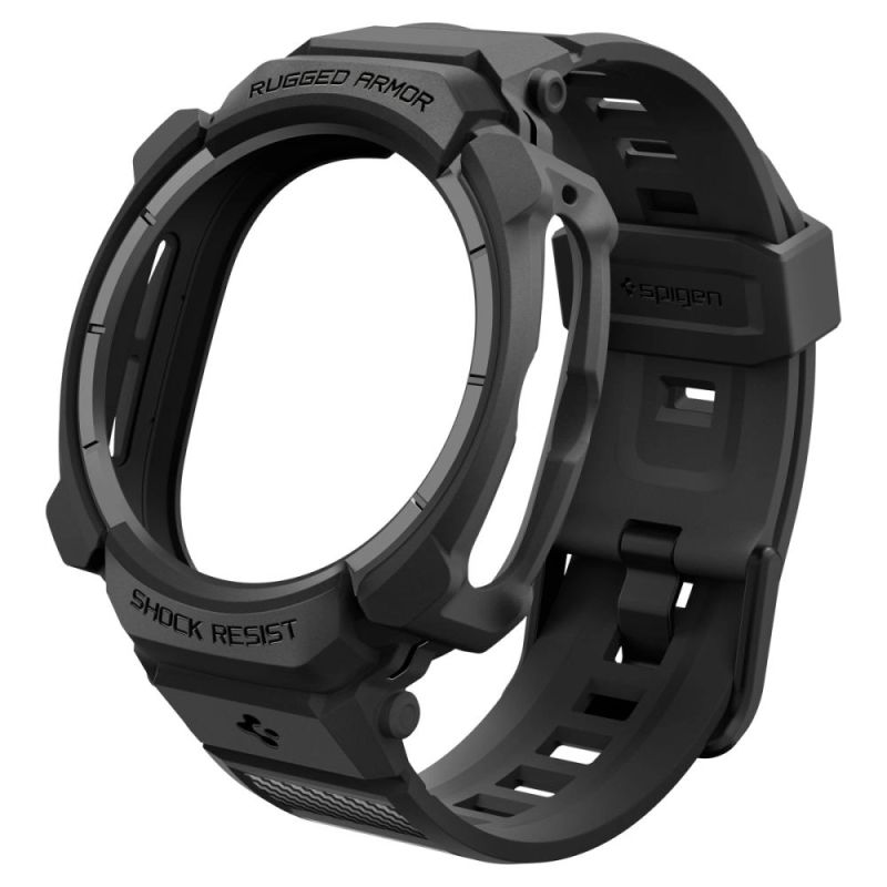 2. Spigen Rugged Armor Pro Case Strap for Samsung Galaxy Watch Ultra 2 2026 47mm - Matte Black