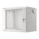 12. Lanberg WF01-6409-10S single-section cabinet (9U; 500mm / 600mm / 450mm; wall-mounted; Glass; 19''; gray)