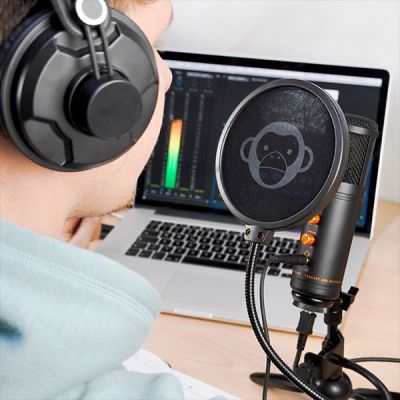8. Monkey Banana Mico Black Table Microphone