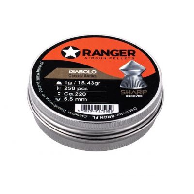 7. 5.5 mm RANGER Diabolo Sharp point pellets 250 pcs. 1.00 g