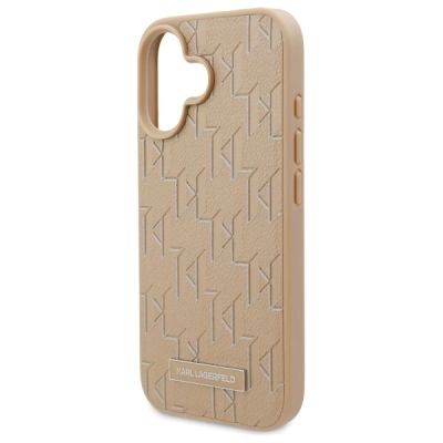 6. Karl Lagerfeld Hot Stamp Magsafe iPhone 16 Case - Beige