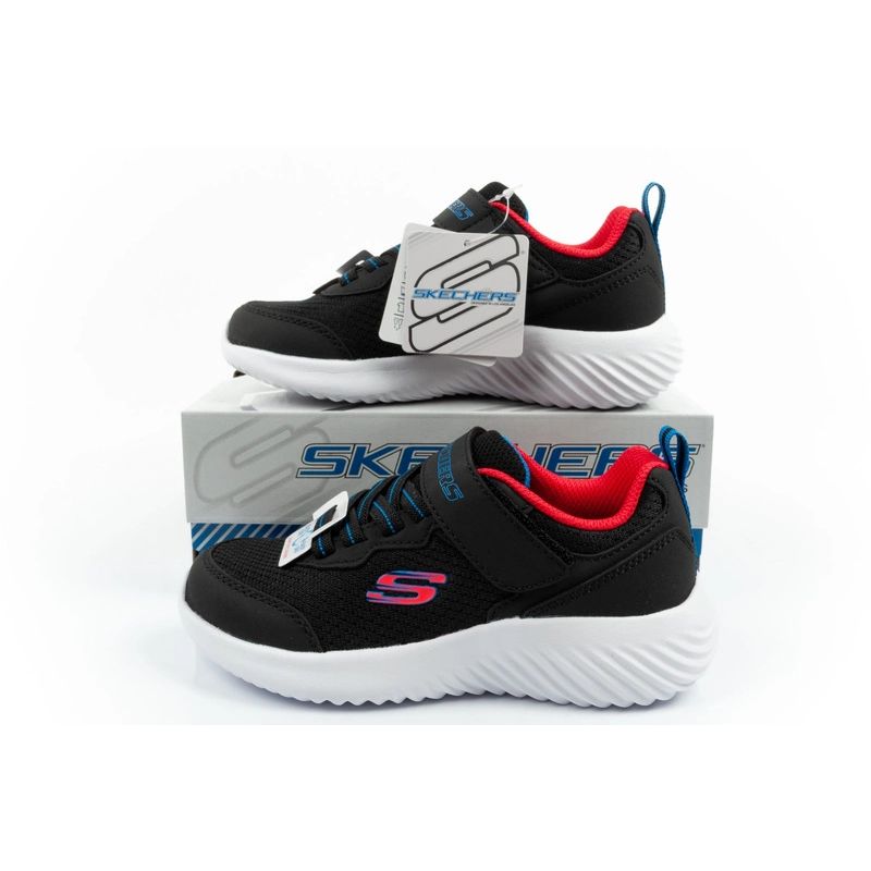 10. Skechers Bounder children's sports shoes with Velcro, lightweight, fashionable black