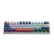 4. Machenike K500-B61 Wired Mechanical Gaming Keyboard with Backlight, Red Switch - White and Blue
