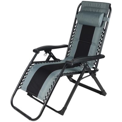 2. FOLDABLE GARDEN DECHAIR MULTIFUNCTIONAL 162X52/65X110CM BLACK AND GREY
