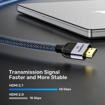 10. UNITEK CABLE HDMI 2.1 8K LUX BRAID 2M