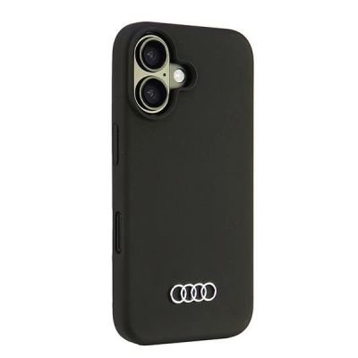 2. Audi Silicone Case iPhone 16 6.1" black/black hardcase AU-LSRIP16-Q3/D1-BK