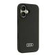 2. Audi Silicone Case iPhone 16 6.1" black/black hardcase AU-LSRIP16-Q3/D1-BK