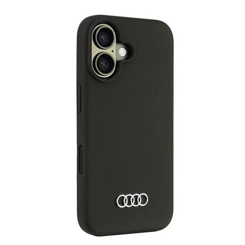 2. Audi Silicone Case iPhone 16 6.1" black/black hardcase AU-LSRIP16-Q3/D1-BK