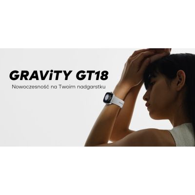 10. GRAVITY GT18-8 Women's Smartwatch Beige Silicone Strap + White Strap