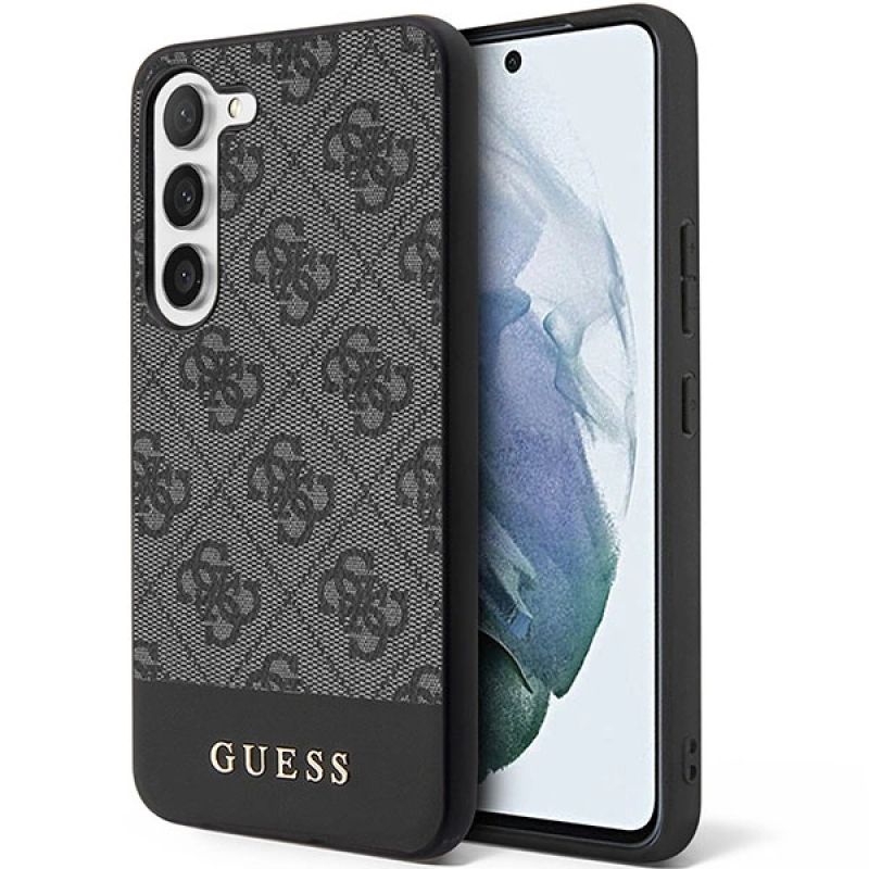 Guess GUHCS23SG4GLGR S23 S911 black/black hardcase 4G Stripe Collection