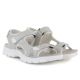 4. Women's leather sports sandals with Velcro, gray Artiker 56C1244