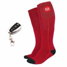 GLOVII POWER BANK HEATED SOCKS SIZE L (41-46), RED, BATTERIES, CHARGER AND REMOTE CONTROL INCLUDED, GQ3L