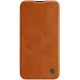 7. Nillkin Qin Leather Pro Case iPhone 14 Plus Camera Cover Holster Cover Flip Case Brown