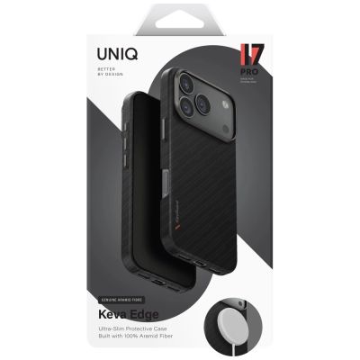 6. Uniq Keva EDGE Magclick Charging Case for iPhone 17 Pro - Black