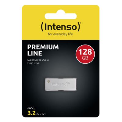 3. Intenso Premium Line USB Flash Drive 128 GB USB Type-A 3.2 Gen 1 (3.1 Gen 1) Stainless Steel