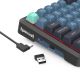 9. REDRAGON K724GBG-RGB-PRO Behemoth Keyboard USB + RF Wireless + Bluetooth Gray, Blue