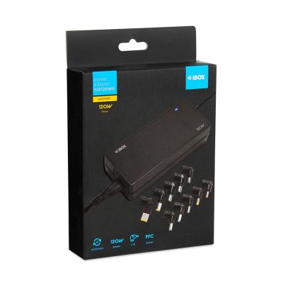 5. UNIVERSAL POWER SUPPLY FOR LAPTOP I-BOX IUZ120WA AUTO, 10 PLUGS