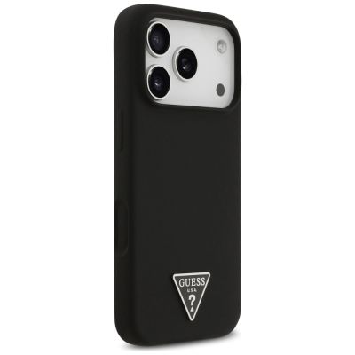 4. Guess Silicone Triangle Logo MagSafe Case for iPhone 17 Pro - Black