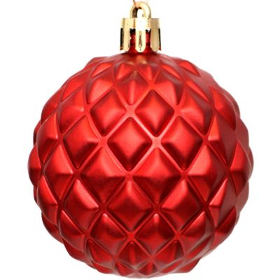 48. DECORATIVE PLASTIC BALL 6CM SET 35 PCS RED