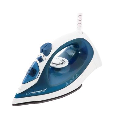 12. Esperanza Ceramic EHI002 steam iron (2200W; blue)