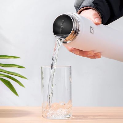 13. Rockbros 35210029005 thermal bicycle bottle for drinks 550 ml - white