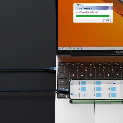 10. Baseus Flash Series II cable USB - USB Type C / Lightning / micro USB 100 W 1.2 m blue (CASS030003)