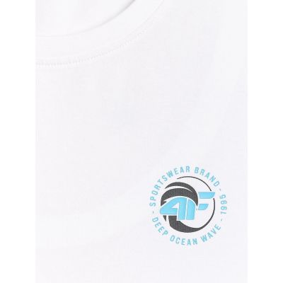 6. Men's regular sleeveless T-shirt with print 4F 4FRSS26TSLEM366-10S