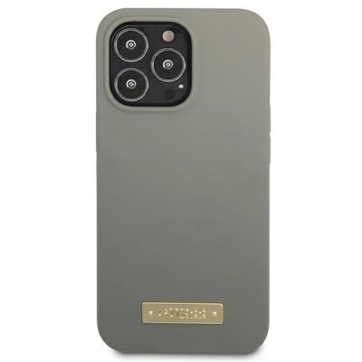 3. Guess GUHMP13LSPLG iPhone 13 Pro / 13 6.1" grey/grey hard case Silicone Logo Plate MagSafe