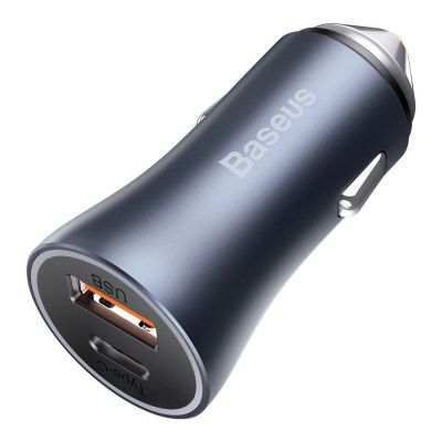 3. Baseus Golden Contactor Pro fast car charger USB Type C / USB 40 W Power Delivery 3.0 Quick Charge 4 + SCP FCP AFC gray (CCJD-0G)