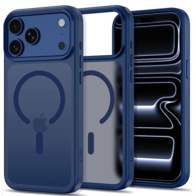 Tech-Protect Magmat Magsafe CC Case for iPhone 18 Pro / 17 Pro - Matte Navy Blue