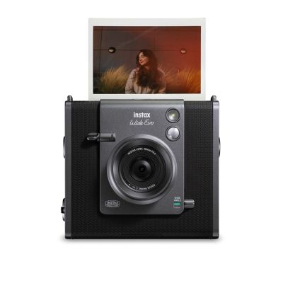 19. FUJIFILM Instax WIDE Evo Black EX D CMOS Hybrid Instant Camera Black