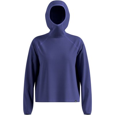 6. Odlo CUBIC Mid-Layer Hoodie, Blue