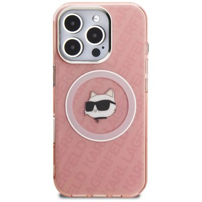 3. Karl Lagerfeld IML Choupette Head Logo MagSafe Case for iPhone 16 Pro - Pink