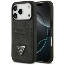 Guess 4G Double Card Triangle Case for iPhone 18 Pro / 17 Pro – Black