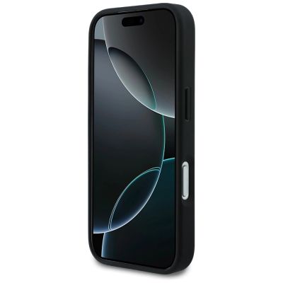 5. Karl Lagerfeld Rhinestones Karl&Choupette Pin Case for iPhone 17 Pro - Black