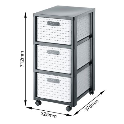2. ROTHO Large bookcase with 3 drawers COUNTRY white/anthracite