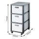 2. ROTHO Large bookcase with 3 drawers COUNTRY white/anthracite