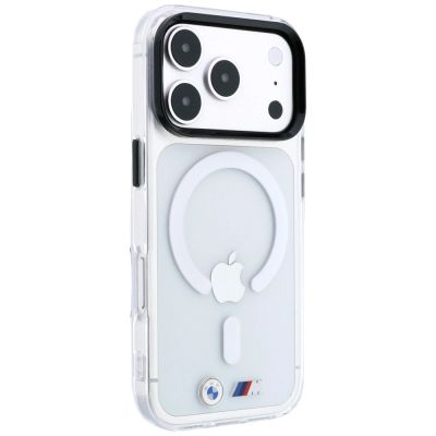 4. BMW M IML Glossy Metal Logo & Trims MagSafe Case for iPhone 17 Pro / 18 Pro - Transparent