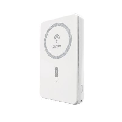 Dudao K14S Magnetic Power Bank 20W 5000mAh 1x USB-A 1x USB-C - White
