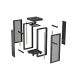4. LANBERG FLOORING RACK CABINET 19" 24U 600X600 BLACK PERFORATED DOOR LCD (FLAT PACK) V2