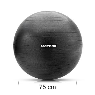 5. Meteor Fitness Ball 75 cm Black