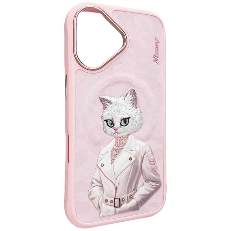 4. Nimmy Magnetic fashion cute pet MagSafe case for iPhone 16 - pink