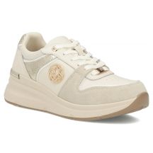 Women's leather shoes, sneakers, beige, Filippo DP7769