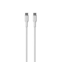 Puro Soft USB-C - USB-C 60W 1.5m silicone cable - white