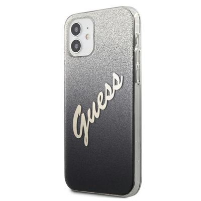 2. Guess GUHCP12SPCUGLSBK iPhone 12 mini 5.4" black/black hardcase Glitter Gradient Script