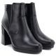 9. Women's ankle boots with a block heel and platform, insulated, black, M.Daszyński AF125B-1