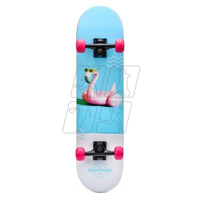 9. METEOR SKATEBOARD WOODEN FLAMINGO